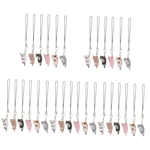 DIYEAH 5 Sätze Teiliges Katzen Schlüsselanhänger Kreative Anhänger Für Schlüssel Und Taschen Niedliche Katzen Designs Bastelmaterialien Für Diy Schmuck Und 6 Stück * 5 von DIYEAH