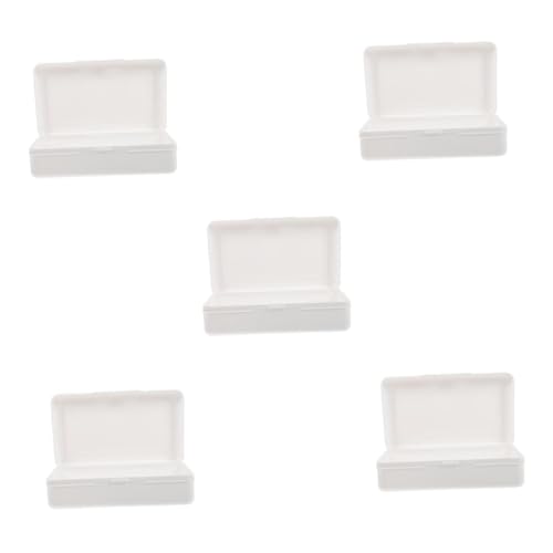 DIYEAH 5 Stck. Plastik Federmäppchen mit Deckel Stapelbar Sicher Verschließbar Robustes Stifteetui für Schule und Büro Vielseitiger Kunststoff Stiftekasten für Schüler und Studenten von DIYEAH