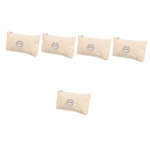 DIYEAH 5 Stück Katzen-federmäppchen Kapazität Ästhetisch Großes, Durchsichtiges Federmäppchen Bleistift Tasche Schreibwaren Hallo Beutel Federmäppchen Ästhetik Fall Lagerzubehör Segeltuch von DIYEAH