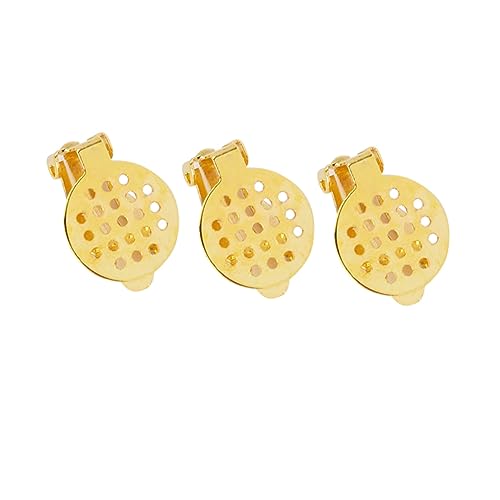DIYEAH 50 Stück Diy Ohrclips Ohrring Zubehör Ohrclips mit Netzstruktur Ohrloch Goldfarbene Schmuckteile für Damen Individuellen Ohrschmuck Selber Gestalten von DIYEAH