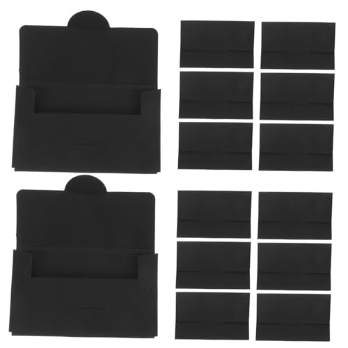 DIYEAH 50 Stück Schwarze Papier Kartenhüllen für Kreditkarten und Hotel Schlüssel Beschreibbar und Reißfest Schutz vor Entmagnetisierung Passend für Standardkarten Wie Ausweise von DIYEAH