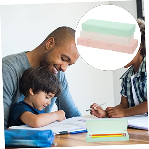 DIYEAH 6 Stück Teiliges Federtaschen Robustem PP Kunststoff Große Kapazität Halbdurchsichtiges Mattes Design Vielseitig für Schüler und Farben Sichere Kanten für Komfortablen Transport von DIYEAH