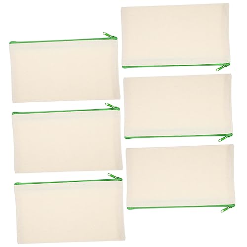 DIYEAH 6 Stück Teiliges Wiederverwendbares Stiftetui Canvas Handheld Bleistift und Kosmetiktasche mit Reißverschluss für Schule und Reisen Zufällige Farben Zufällige Farbe von DIYEAH