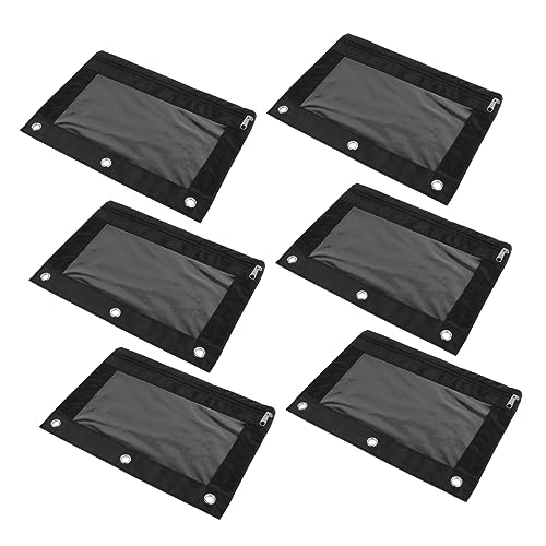 DIYEAH 6er-Packung Büro-schreibwarentaschen Federmäppchen Mit Frontfenster Zier-aktentaschen Oxford-bleistifthalter-Box Für Schreibbedarf von DIYEAH