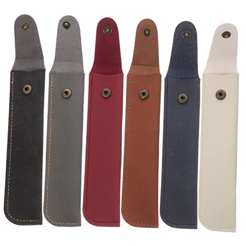 DIYEAH 6stücke Stifthülle Aus Leder Einzelner Stift Halter Stift Schutzhülle Für Federmäppchen Und Elegante Stifttasche Für Büro Und Schule von DIYEAH