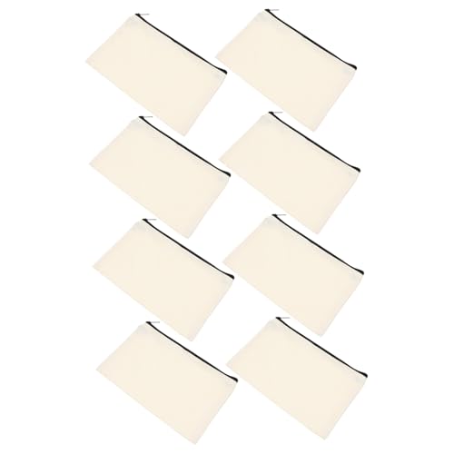 DIYEAH 8 Stück Teiliges Canvas Mäppchen mit Glattem Reißverschluss Vielseitige Kosmetik Stifttaschen Praktische Aufbewahrung für Schule und Reisen Robuste Segeltuch Beutel Kompakt und von DIYEAH