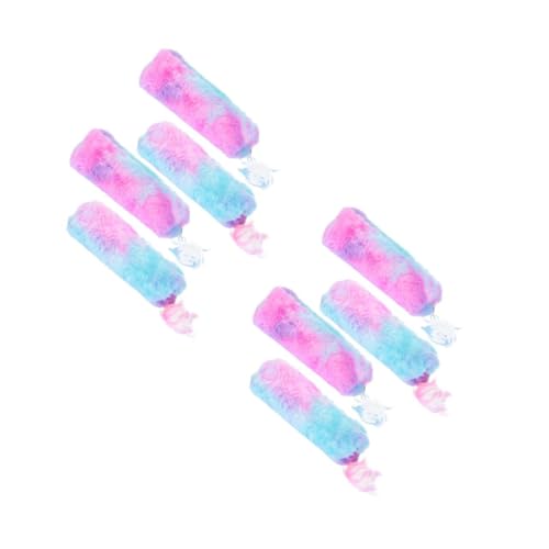 DIYEAH 8 Stück Teiliges Flauschiges Federmäppchen Bunte Plüsch Stifttasche für Weiche Kosmetiktasche Vielseitiger Stifte Organizer für Schule und Büro von DIYEAH