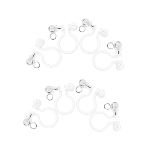 DIYEAH 8 Stück Teiliges Set Resin Ohrclips Ohrring Basis Diy Schmuckherstellung Leichte Schmerzfreie Hypoallergene Ohrclips Ohrlöcher für Damen Dekorieren und Basteln von DIYEAH