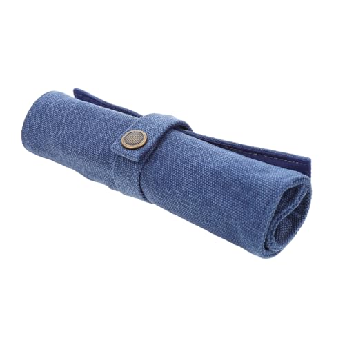 DIYEAH Canvas Pencil Roll Up Case Geräumiges Federmäppchen mit Mehreren Fächern Platzsparend und Modisch Geeignet für Farbstifte Pinsel für Schule und Künstler von DIYEAH