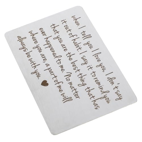 DIYEAH Edelstahl Wallet Insert Karte Für Jubiläum Und Valentinstag Personalisierbare Geldbörse Einlage Für Besondere Anlässe Langlebig Und Stilvoll Perfektes Für Ihren Partner von DIYEAH