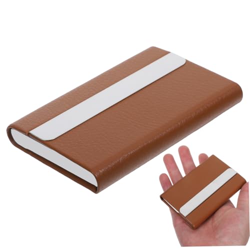 DIYEAH Eleganter Visitenkartenhalter aus und PU Tragbarer Minimalistischer Kartenetui für Damen und für Geschäftliche Treffen und Networking für Profis Stilvolles Design für Kleine von DIYEAH