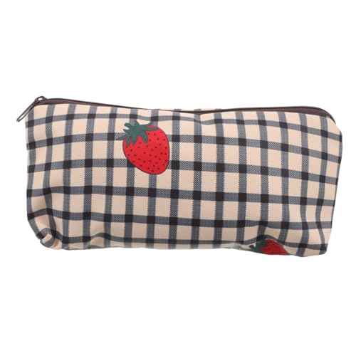 DIYEAH Erdbeer Federmäppchen Große Kapazität Praktische Stifttasche für Schule und Make Up Abnehmbar und Tragbar Niedliches Design für Mädchen Organizer für Stifte und von DIYEAH
