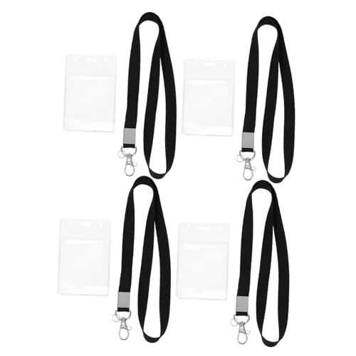 DIYEAH Exquisites PVC-ausweisetui Mit Umhängeband 4er-Pack Namensschildhalter Arbeitskartenhülle Für Profis von DIYEAH