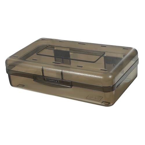 DIYEAH Bleistiftbox Aus Kunststoff Stifte-Organizer Mit Deckel Aufbewahrungsbox Für Schreibwaren Praktisches Stifteetui Kleine Stiftebox Für Federmäppchen von DIYEAH
