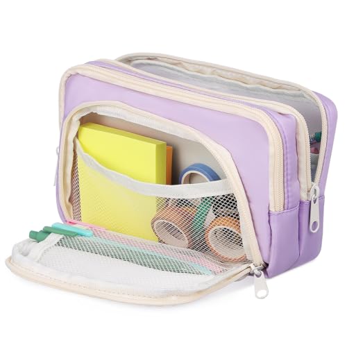 DIYEAH Großes Federmäppchen Mit Mehreren Fächern Multifunktionale Stiftetasche Für Schule Und Büro Leicht Und Waschbar Stilvoller Organizer Für Schreibwaren Und Kosmetik von DIYEAH