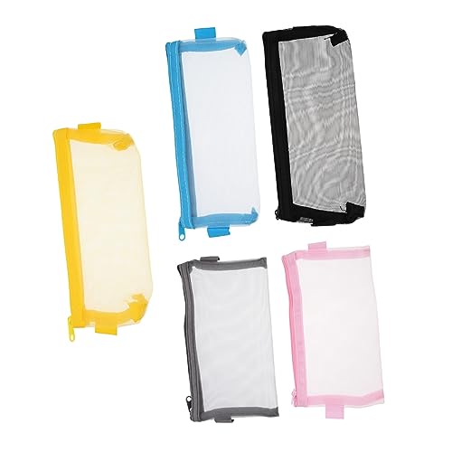 DIYEAH 5stücke Federmäppchen Mit Reißverschluss Bleistifttaschen Für Studenten Schreibwaren-Organizer Aus Hochwertigem Material Leicht Und Großes Fassungsvermögen von DIYEAH