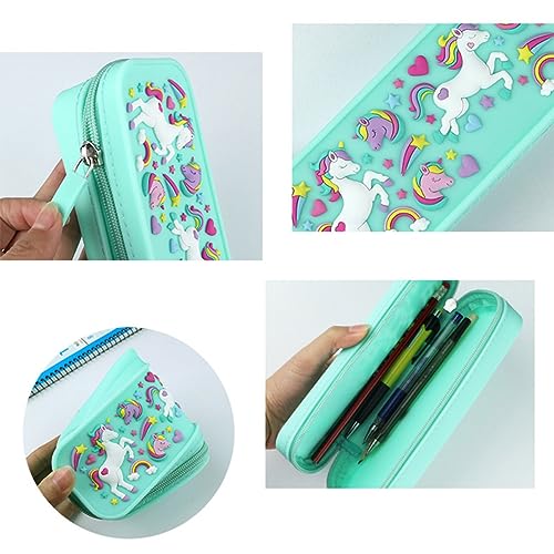 DIYEAH Federmäppchen Für Mädchen Multifunktional Für Kinder Cartoon- Bleistifttasche Für Schulbedarf Silikon von DIYEAH