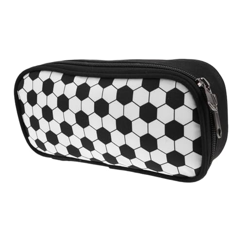DIYEAH Fußball-Federmäppchen Schulschreiberorganisator Kinderstiftbeutel Stift- und Markierungsfall Schreibtischstift Organizer Make-up-Bleistiftbeutel Fußballstiftfall Polyester von DIYEAH