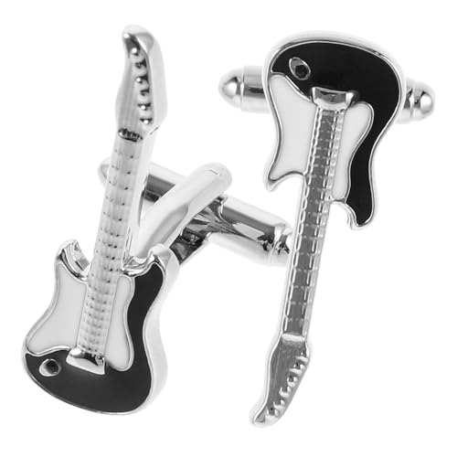 DIYEAH 2stücke Manschettenknöpfe Für Herren Gitarren-design Hemd-knöpfe Anzug-knöpfe Dekorative Feste Befestigung von DIYEAH