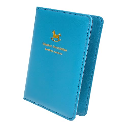 DIYEAH Impfpass Brieftasche Kartenhalter pu-Zertifikat Abdeckung Zertifikat schutzhülle Aufnahmekartenhalter Zertifikat kartenhülle PU-Kartenschutz Zertifikatsorganisator Blue von DIYEAH