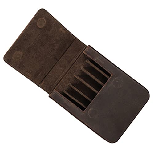 DIYEAH Kasten Aufbewahrungsbox Für Stifte Einzelstift-präsentationskoffer Kleines Federmäppchen Stiftetui Für Erwachsene Brunnenpenstfall Pen -organisator Fall Stifthalter Coffee Leder von DIYEAH