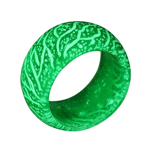 DIYEAH Grüner Rissring Aus Harz Für Damen Lustiges Nachtlicht-Ring-Accessoire Leicht Und Angenehm Zu Tragen Für Partys Und Alltagsgebrauch von DIYEAH