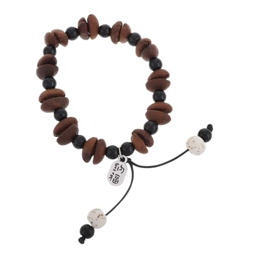 DIYEAH Minimalistisches Kaffeebohnen Armband Damen Natürlich Handgefertigt Stretcharmband mit Einzigartiger Struktur und Angenehmem Kaffee Duft Für Vielseitige von DIYEAH