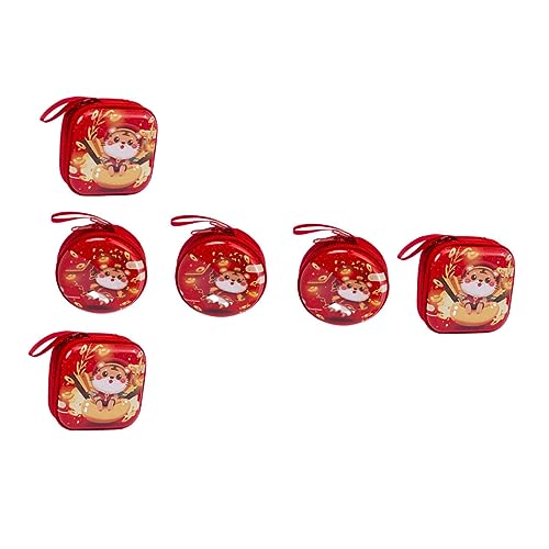 DIYEAH Münzbeutel aus Weißblech Tragbare Kleine Aufbewahrungstasche für Tiger Jahr Dekorative Geldbörse für Neujahr Geschenkbox für Frühlingsfest Robust und Langlebig von DIYEAH