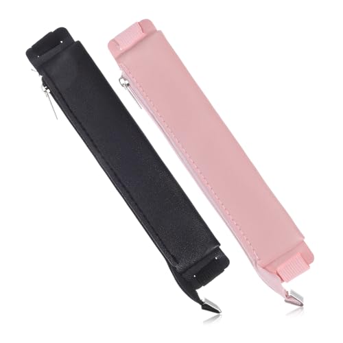 DIYEAH 2stücke Federmäppchen Mit Reißverschluss Stiftetasche Für Notizbuch Tragbarer Stifthalter Federtasche Für Schule Rosa Federmäppchen Mit Elastischem Band Bürobedarf Organizer von DIYEAH