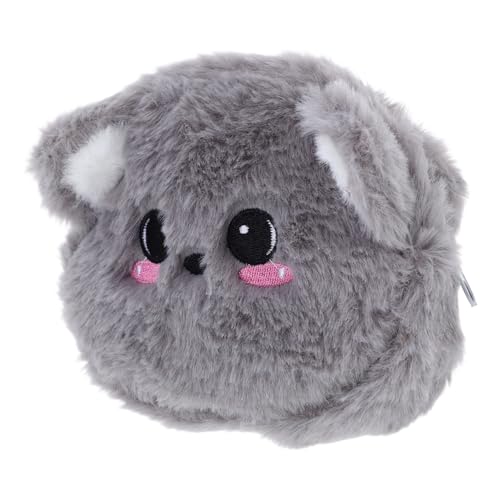 DIYEAH Plüsch Koalaform Geldbörse Für Kleingeld Kleines Cartoon Portemonnaie Mit Reißverschluss Münztäschchen Aus Weichem Für Junge Mädchen Tragbarer Lippenstift-Organizer Für von DIYEAH