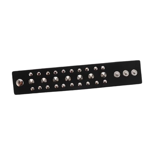 DIYEAH Punk Stil Nieten Armband Verstellbar Modeschmuck Damen Herren Party Wristband Schwarz Leicht und Bequem Für Geburtstagsgeschenk und Alltag von DIYEAH