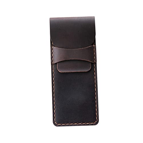 DIYEAH Retro Leder Stiftetui Für Stifte Und Bleistifte Handgefertigte Schutzhülle Aus Echtem Leder Kaffee Für Zuhause Büro Und Schule von DIYEAH