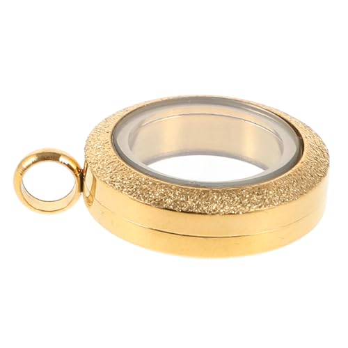 DIYEAH Runder Bilderrahmenanhänger Schwebendes Medaillon Aus Klarem Halskette Aus Edelstahl Zu Öffnende Medaillonkette Für Frauen von DIYEAH