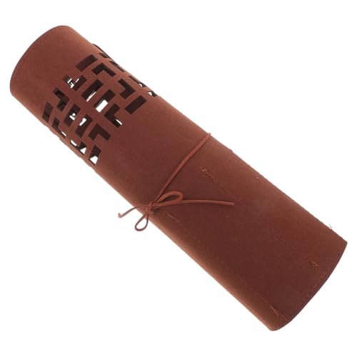 DIYEAH Sternbeutel Studieren Federmäppchen Stifttaschen Tragbarer Bleistiftbeutel Bleistifte Tasche Bleistift-Make-up-Tasche Alter Bleistifthalter Schreibwarentaschen Etui Brown Gefühlt von DIYEAH