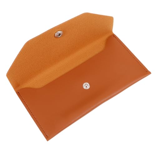 DIYEAH Stylisches PU Portmonee Geldbörse mit Knopf Langlebiges Kartenetui für Alltag und Reisen Schlankes Tragbares Budget Wallet Braun Praktische Wiederverwendbare Cash Envelope von DIYEAH