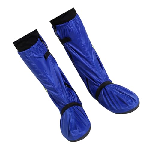 DIYEAH wasserdichte Oxford Cloth Schuhüberzieher mit Reflektor Hohe Regen Schneeschutz Überschuhe für Damen und Herren Verstellbar rutschfest Langlebig für Outdoor Reise und Alltag Blau von DIYEAH