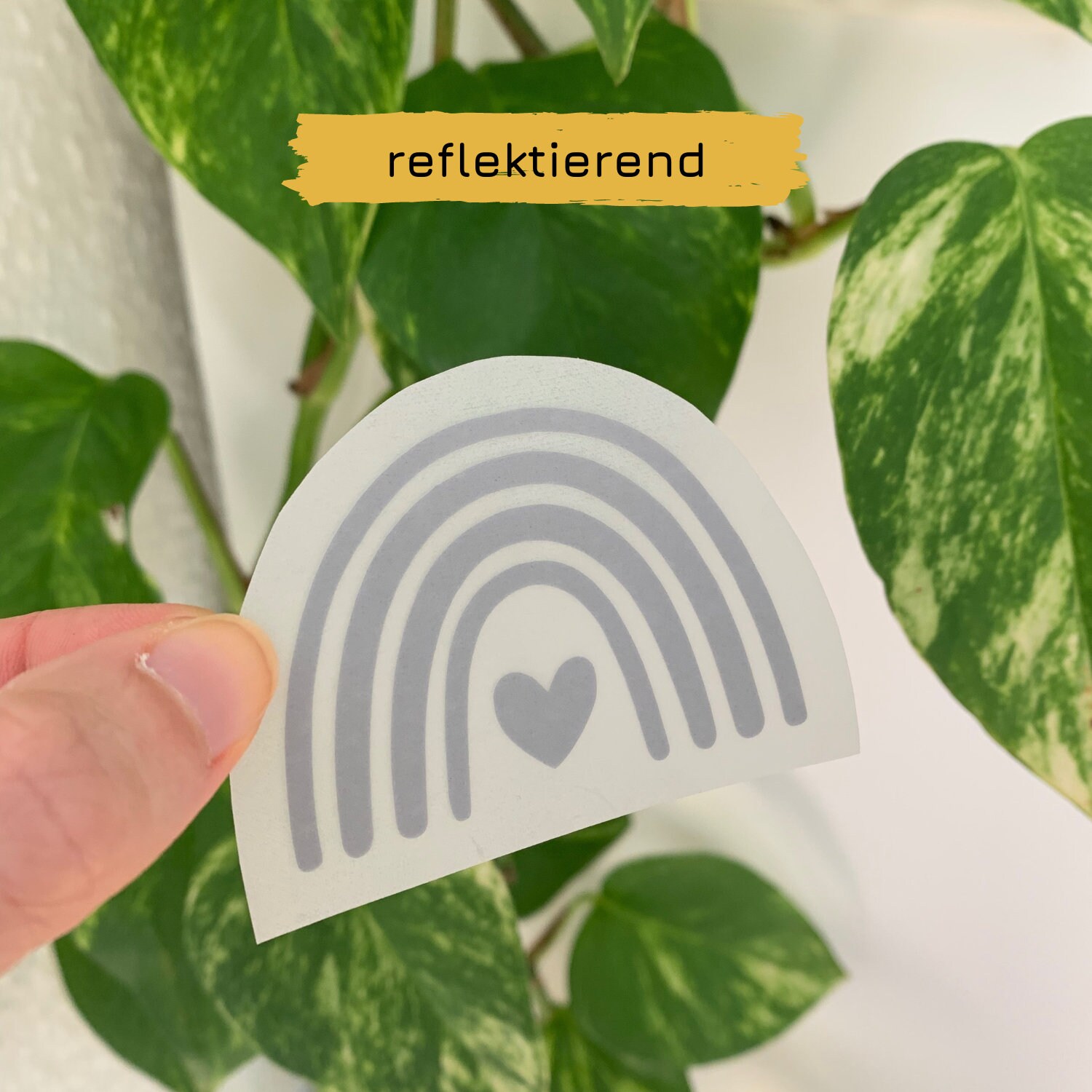 Regenbogen Mit Herz - Aufbügler/Bügelbild Reflektierend | Diy Hunger von DIYHunger