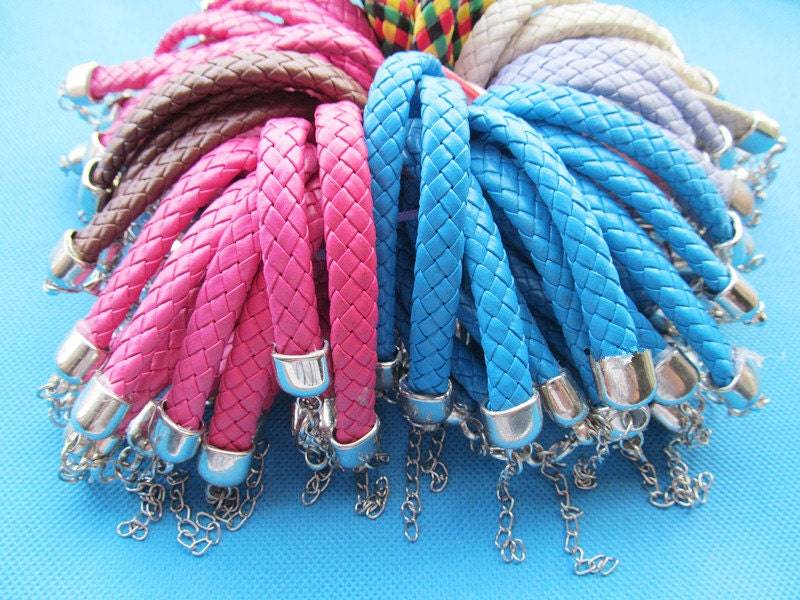 180mmx10mm 7 Farben Kunstleder Armband Kordel, 1, 8 Zoll Verlängerungskette, 12x7mm Lobster Verschluss, Diy Accessoire Schmuckherstellung 180mmx10mm 7 Farben Kunstleder Armband Kordel, 1, 8 Zoll Verlängerungskette, 12x7mm Lobster Verschluss, Diy Accessoire Schmuckherstellung von DIYLoveOcean
