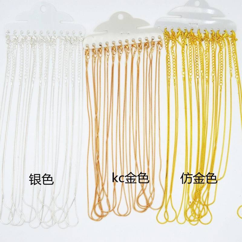 18Inch 1.20mm Massiv 4 Farben Vergoldet/Versilbert Schlangen Gliederkette Halskette Charm Finding, Wt Karabiner Verschluss & Verlängerungskette 18Inch 1.20mm Massiv 4 Farben Vergoldet/Versilbert Schlangen Gliederkette Halskette Charm Finding, Wt Karabiner Verschluss & Verlängerungskette von DIYLoveOcean