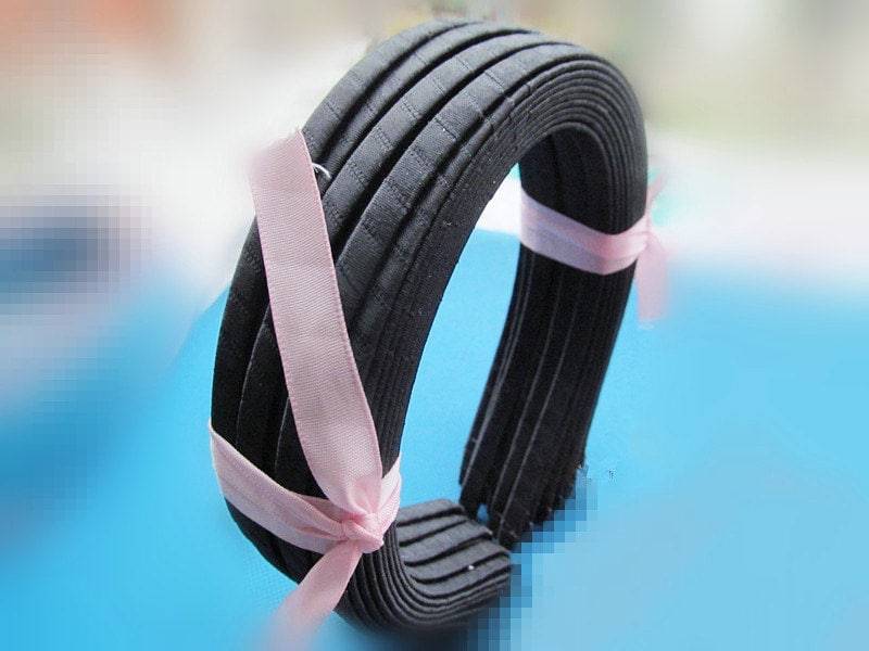 7 Mm Breites, Mit Schwarzem Band Umwickeltes Stirnband/Haarband, Charm-Findung, Haar-Accessoire, Diy-Accessoire, Schmuckherstellung von DIYLoveOcean