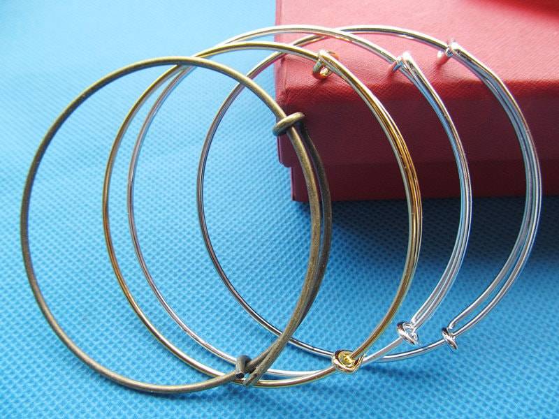 Inner 65mm-Fashion High Quality Expandable Bangle Alloy Wire Armband, Adjustable, Diy Accessory Schmuck Making, For Beading & Charm von DIYLoveOcean