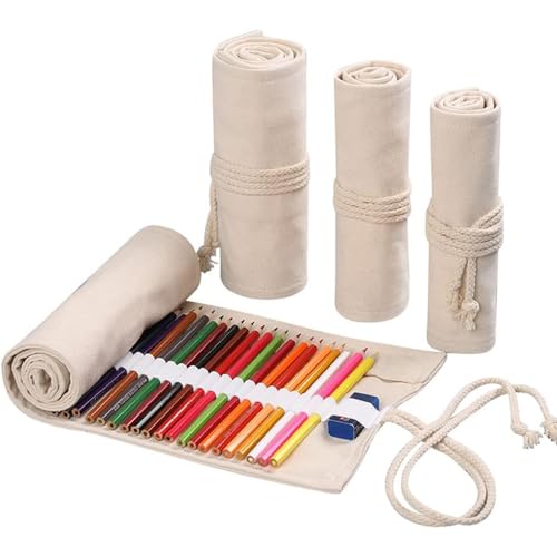 DIYOMR 12/24/36/72 Schlitze Bleistift Wrap Bleistiftrollen, Künstler Buntstift Roll Up Tasche kurze Pinseltasche Bleistifte Organizer zum Zeichnen, Ausmalen und Skizzieren, keine Bleistifte (weiß, 12 DIYOMR 12/24/36/72 Schlitze Bleistift Wrap Bleistiftrollen, Künstler Buntstift Roll Up Tasche kurze Pinseltasche Bleistifte Organizer zum Zeichnen, Ausmalen und Skizzieren, keine Bleistifte (weiß, 12 von DIYOMR