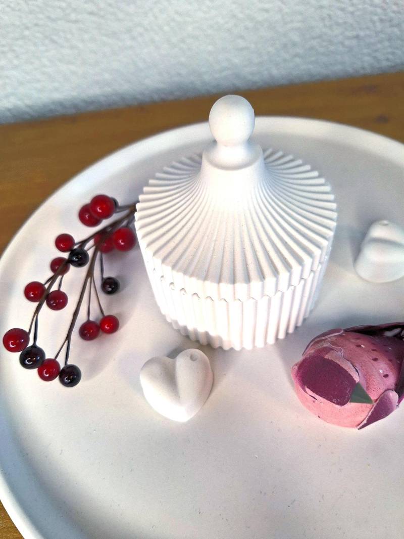 Handgemachte Keramik Dose Schmuckdose Schatulle Kerzenhalter Trinket Box von DIYZauberfee