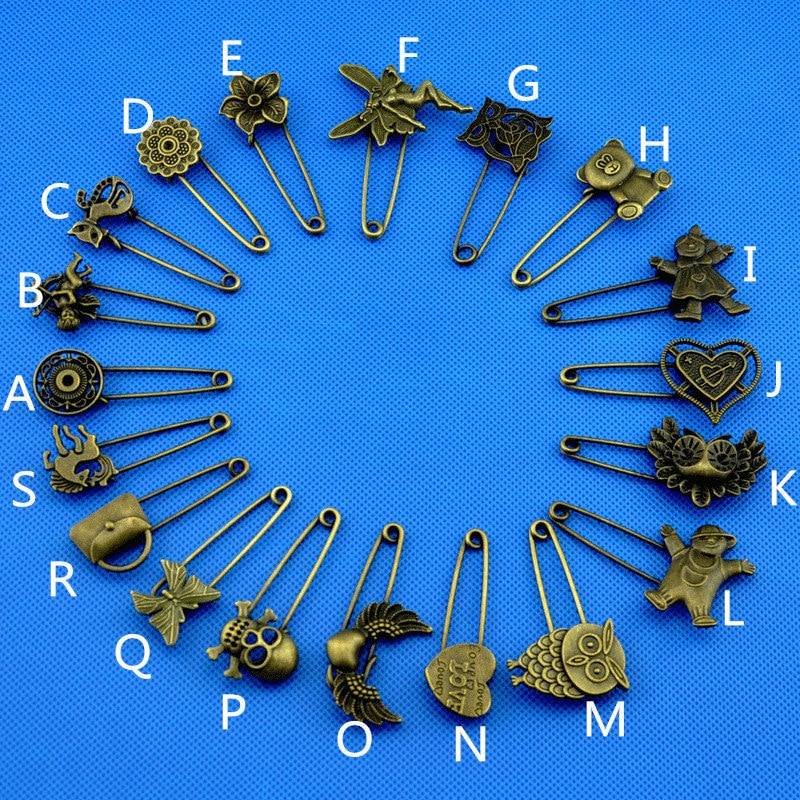 5 Stücke Vintage Blumen Brosche Sicherheitsnadeln Schal Clip Pins Zubehör Für Bekleidungszubehör - Mit Verschiedenen Mustern von DIYbeads4u
