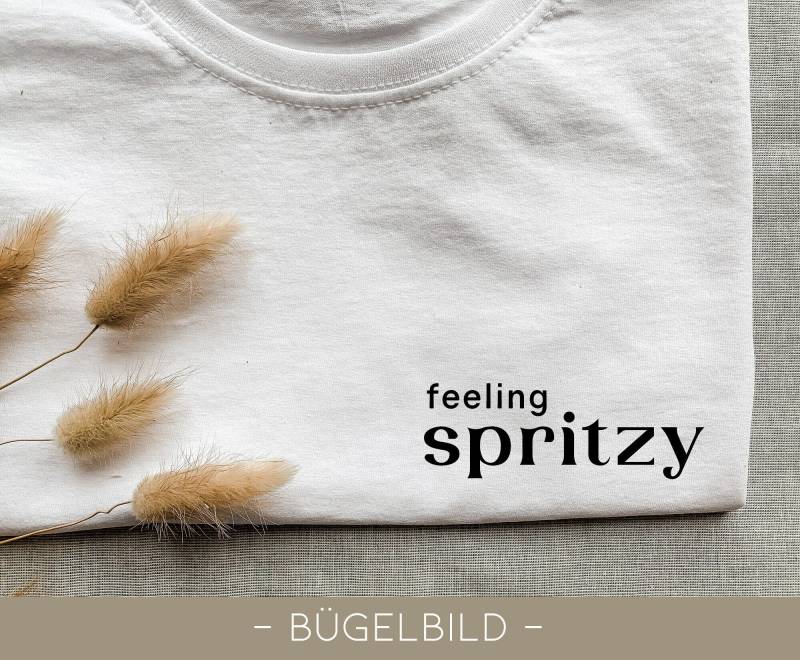 Bügelbild | "Feeling Spritzy" Flexfolie Weinliebe Aperol Geschenkidee Verschiedene Farben Zum Aufbügeln Diy Humor von DIYmanufakturShop