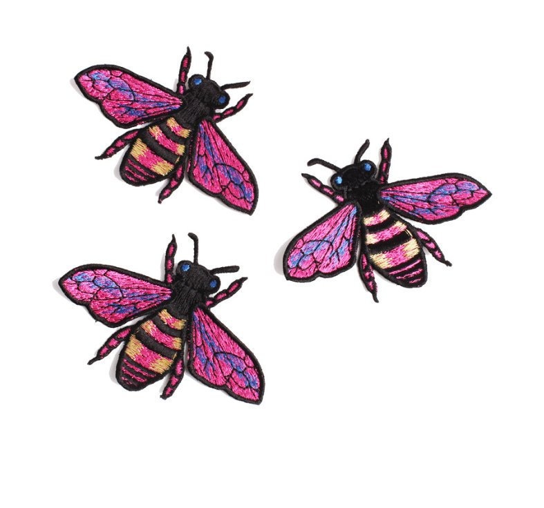 3 Stück Biene Gestickt Eisen Auf Applikation Patch, Stickerei Bienen Patch Für Kleidung Oder T-Shirt, Dekorative Patches von DIYsharing