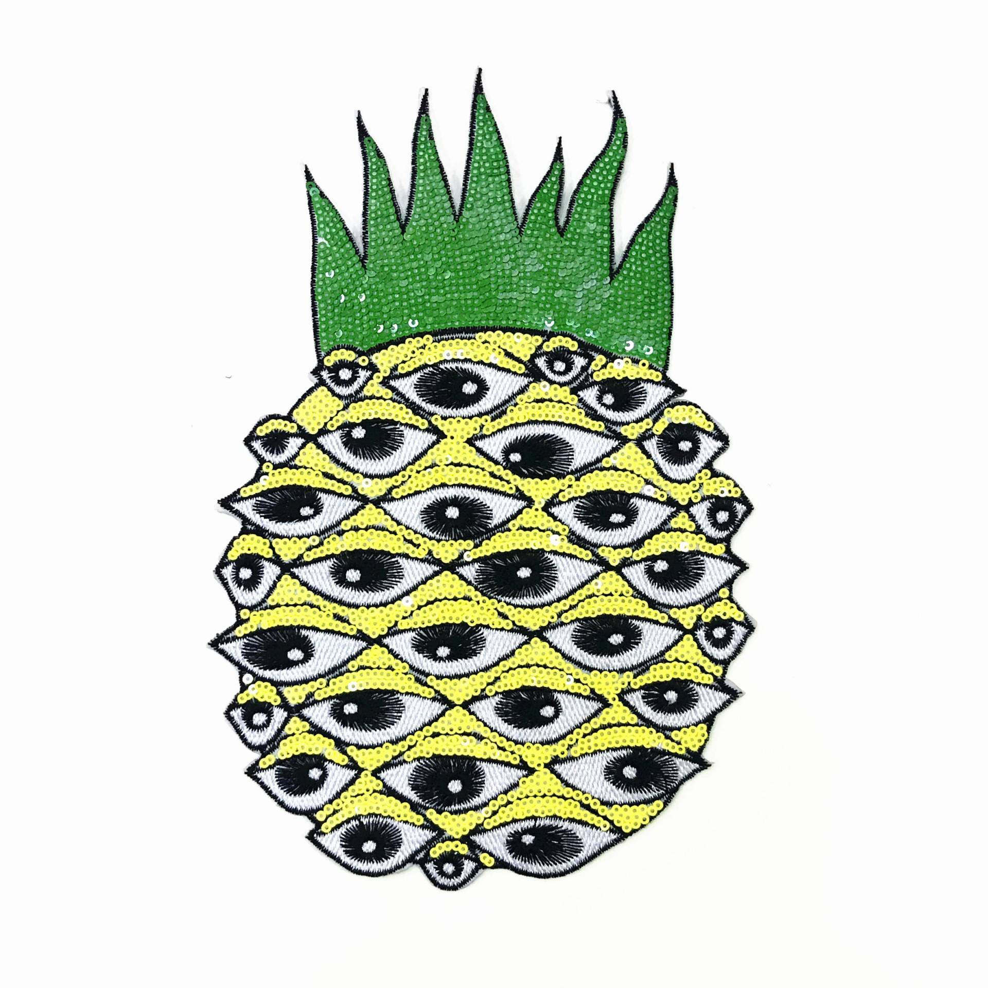 Augen Ananas Pailletten Applikation Patch, Paillette Patch Liefert Für Mantel, T-Shirt, Kostüm Dekorative Applikationen Patches von DIYsharing