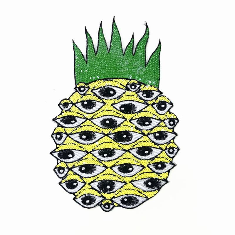 Augen Ananas Pailletten Applikation Patch, Paillette Patch Liefert Für Mantel, T-Shirt, Kostüm Dekorative Applikationen Patches von DIYsharing