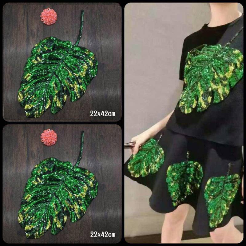 Blatt Pailletten Applikation Patch, Paillette Patch Lieferungen Für Mantel, T-Shirt, Kostüm Dekoration von DIYsharing