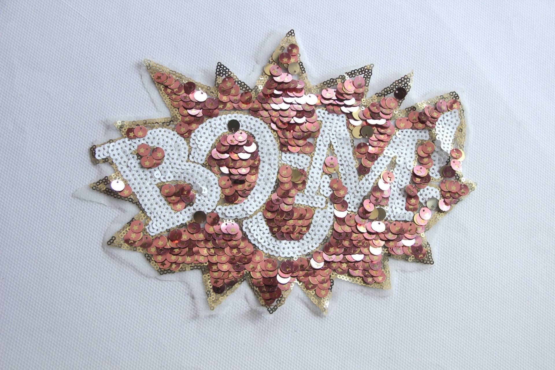 Boom Pailletten Applikation Patch, Paillette Patch Zubehör Für Mantel, T-Shirt, Kostüm Dekorative Applikationen Patches von DIYsharing